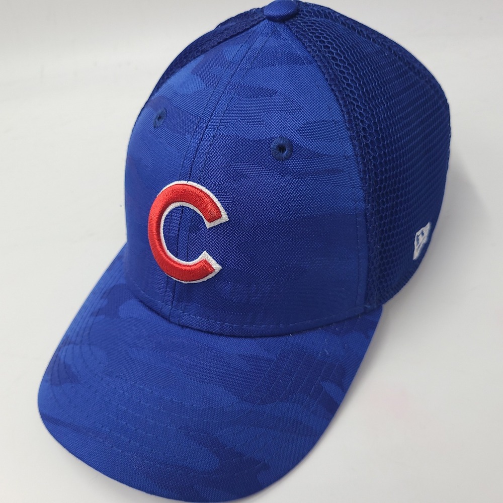 Child-Youth Chicago Cubs Hat Fitted Mesh New Era 39Thirty Blue Red MLB Camo Boys